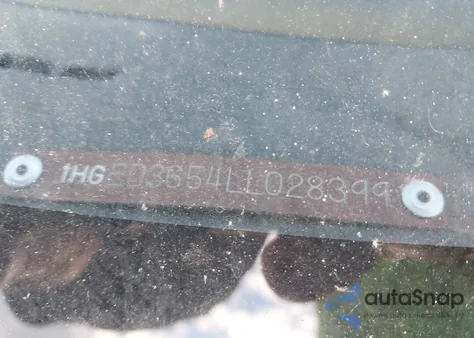 1990 Honda Civic Lx from USA, damaged, VIN 1HGED3654LL028399